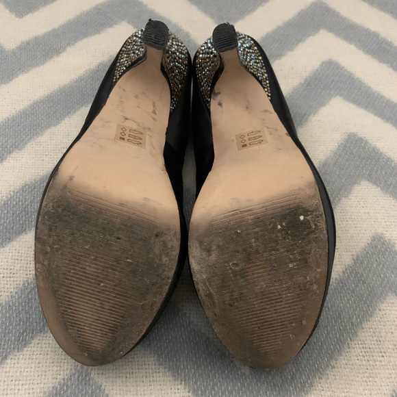 Steve Madden Black satin platform heels - Picture 7 of 8